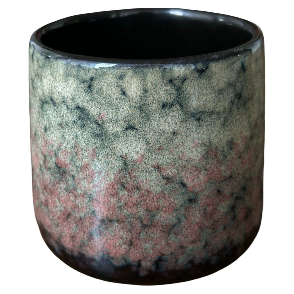 Vintage Japanese Yunomi Tea Cup Handmade Studio Pottery Green Glaze Wabi Sabi